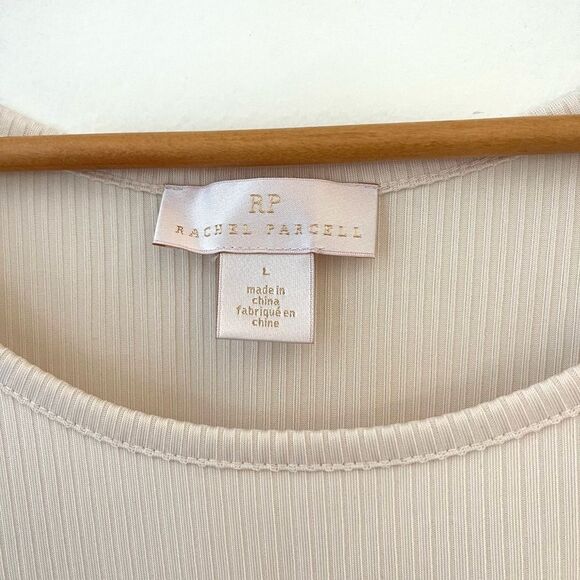 Rachel Purcell Scoop Neck Elbow Sleeve Lightweight Stretch Blouse Large NWT - Picture 3 of 8